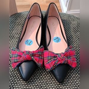 Nwob Jack Rogers Debra Flat Black Tartan Plaid Flats Size 7.5